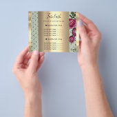 Gold Makeup Beauty Salon Roos Hair Nails Lace Flyer (Hand)