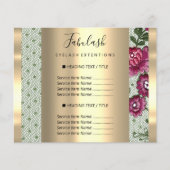 Gold Makeup Beauty Salon Roos Hair Nails Lace Flyer (Voorkant)