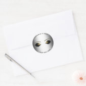 Gold Makeup Eyelashes Glam Silver Persoonlijk Ronde Sticker (Envelop)