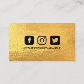 Gold Makeup Hair Bedankt Loyalty Kaart Visitekaartje (Achterkant)