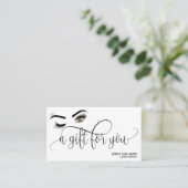 Gold Makeup Wink Eye brown Beauty Salon Gift Kaart Visitekaartje (Staand voorkant)