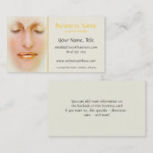 Gold Makeup woman Natural Visitekaartjes (Voorkant / Achterkant)