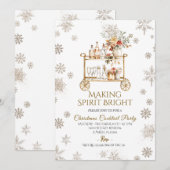 Gold Making Spirits Bright Cocktail Holiday Party Kaart (Voorkant / Achterkant)