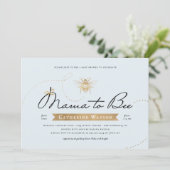 Gold Mama to bee Baby shower Blue Kaart (Staand voorkant)
