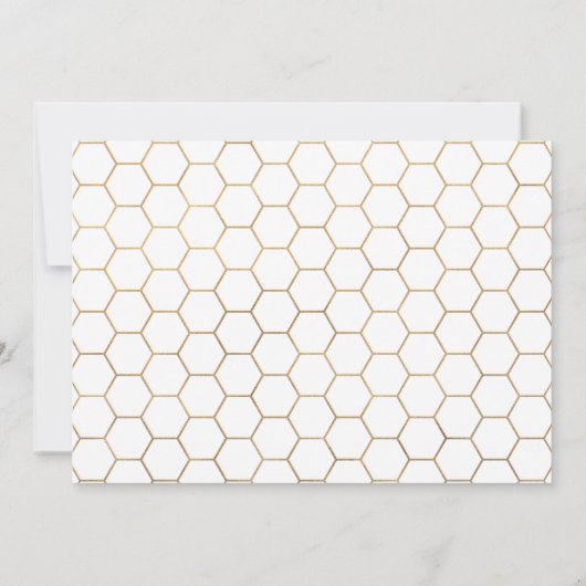 Gold Mama to bee Baby shower Blue Kaart (Achterkant)