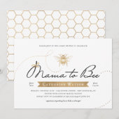 Gold Mama to bee Baby shower Kaart (Voorkant / Achterkant)