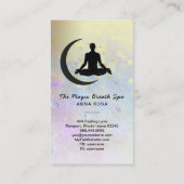 *~* Gold Man + Moon Yoga Meditation Mindfullatie Visitekaartje (Achterkant)