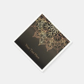 Gold Mandala Aardbruin Bronzen Moderne Partij Servet (Hoek)