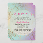 Gold Mandala Annaprashan Kaart (Voorkant / Achterkant)