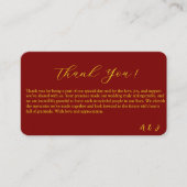 Gold Mandala bedankkaart Informatiekaartje (Voorkant)