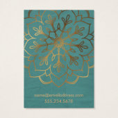 Gold Mandala & Blauwgroen verhuurder DisplayCard Visitekaartje (Achterkant)