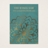 Gold Mandala & Blauwgroen verhuurder DisplayCard Visitekaartje (Voorkant)