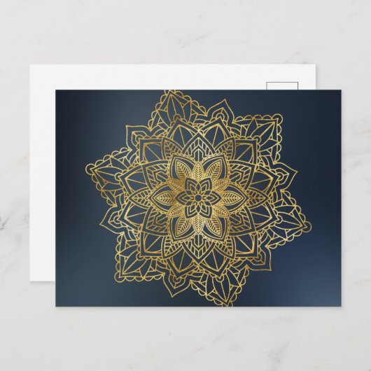 Gold Mandala Briefkaart (Voorkant / Achterkant)