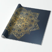 Gold Mandala Cadeaupapier (Uitgerold)