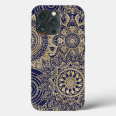 Gold Mandala Collectie blauw design Case-Mate iPhone Case (Achterkant)