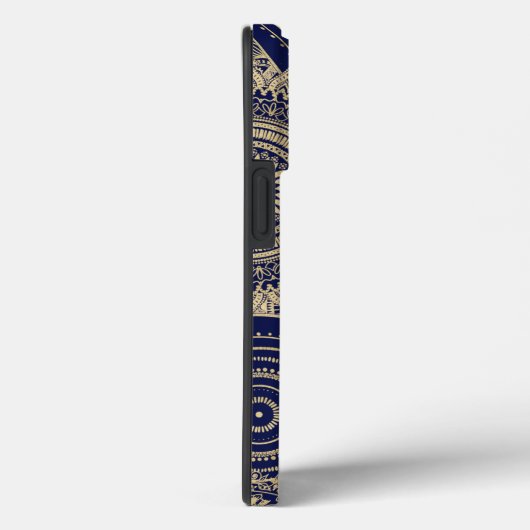 Gold Mandala Collectie blauw design Case-Mate iPhone Case (Achterkant / Rechts)