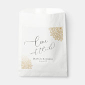 Gold Mandala Cream Wedding Favor Bag Bedankzakje (Voorkant)