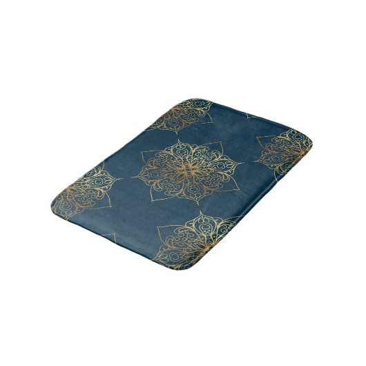 Gold Mandala Damask Pattern Badmat (Gekanteld)