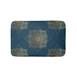 Gold Mandala Damask Pattern Badmat