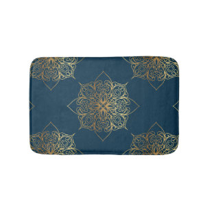 Gold Mandala Damask Pattern Badmat