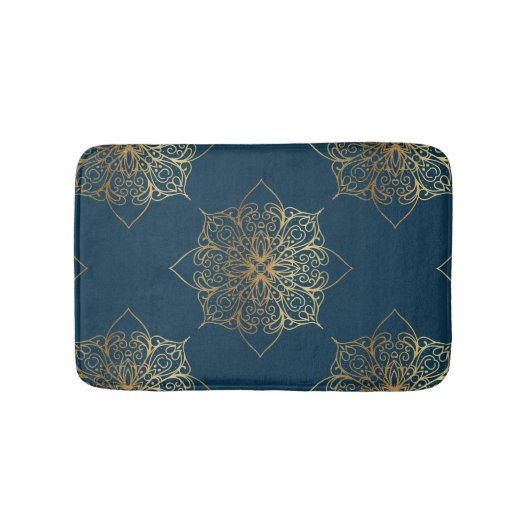 Gold Mandala Damask Pattern Badmat (Voorkant)