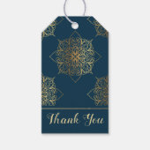 Gold Mandala Damask Pattern Cadeaulabel (Voorkant)