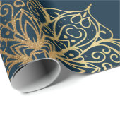 Gold Mandala Damask Pattern Cadeaupapier (Rol Hoek)