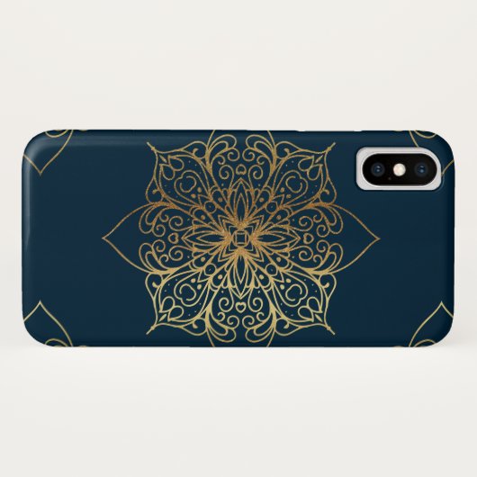 Gold Mandala Damask Pattern Case-Mate iPhone Case (Achterkant (horizontaal))