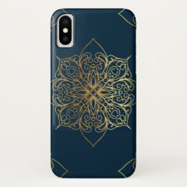 Gold Mandala Damask Pattern iPhone X Hoesje