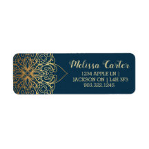 Gold Mandala Damask Pattern