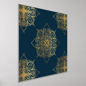 Gold Mandala Damask Pattern Folie Afdrukken (Laagn)