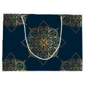 Gold Mandala Damask Pattern Large Cadeautasje (Achterkant)