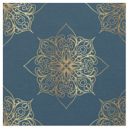 Gold Mandala Damask Pattern Stof