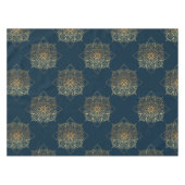 Gold Mandala Damask Pattern Tafelkleed (Voorkant (Horizontaal))