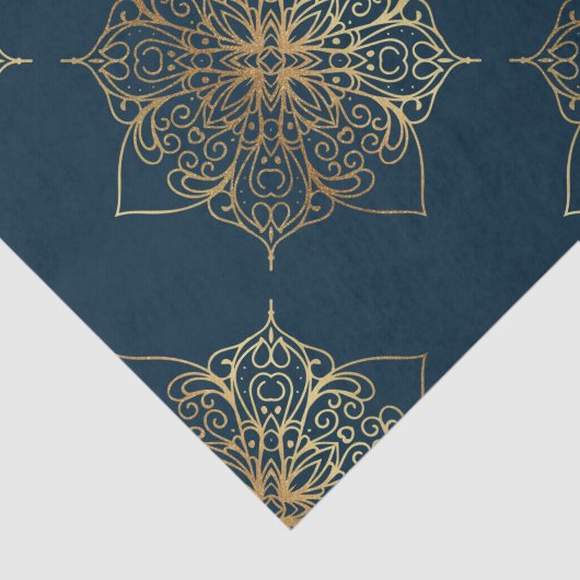 Gold Mandala Damask Pattern Tissuepapier (Detail)