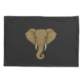 Gold Mandala Elephant Hamsa Hand - Reversible Boho Kussensloop (Achterkant)