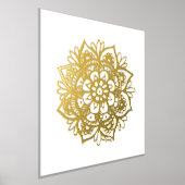 Gold Mandala Flower Folie Art afdrukken (Laagn)