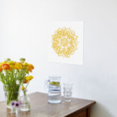Gold Mandala Flower Folie Art afdrukken Folie Afdrukken (Laag (Keuken))