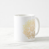 Gold Mandala Flower Koffiemok (Voorkant rechts)