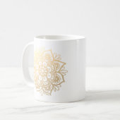 Gold Mandala Flower Koffiemok (Voorkant links)