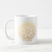 Gold Mandala Flower Koffiemok (Links)