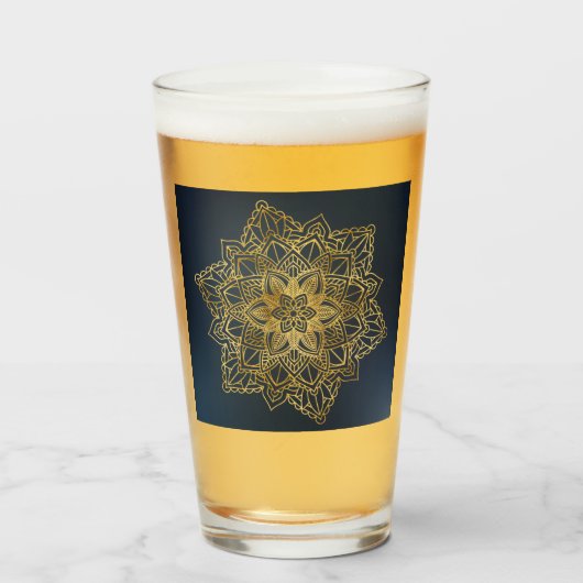 Gold Mandala Glas (Voorkant gevuld)