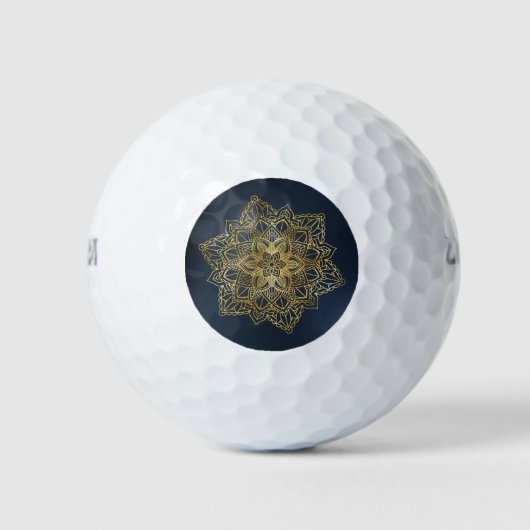 Gold Mandala Golfballen (Voorkant)