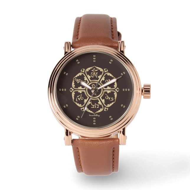 Gold Mandala Horloge (Voorkant)
