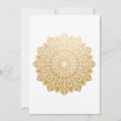 Gold Mandala Indian Wedding Kaart (Achterkant)