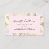 Gold Mandala Iridescent Holographic Yoga Visitekaartje (Achterkant)