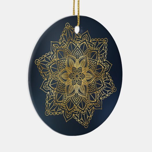 Gold Mandala Keramisch Ornament (Rechts)