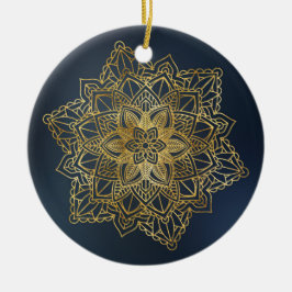 Gold Mandala Keramisch Ornament