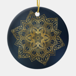 Gold Mandala Keramisch Ornament