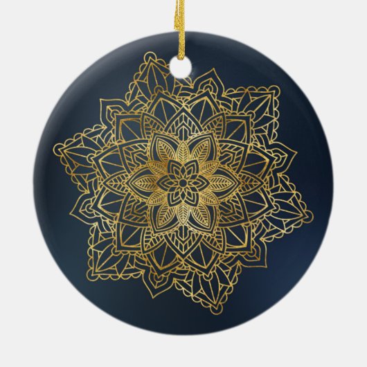 Gold Mandala Keramisch Ornament (Achterkant)
